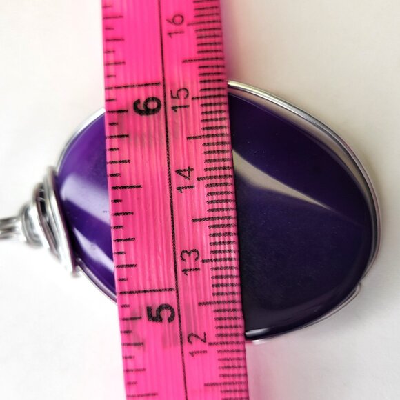 Large Purple Agate Pendant - Picture 13 of 16